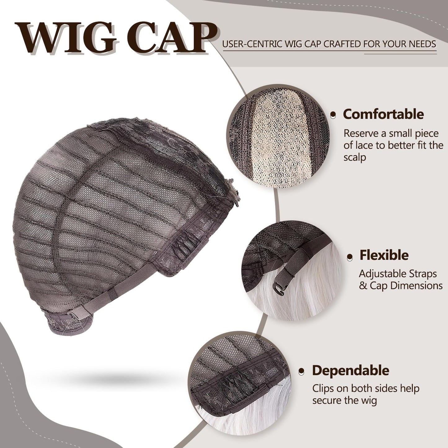 Ombre White Wig - 26 Inch Long Wavy Synthetic Hair for Daily Wear | Cosplay & Halloween