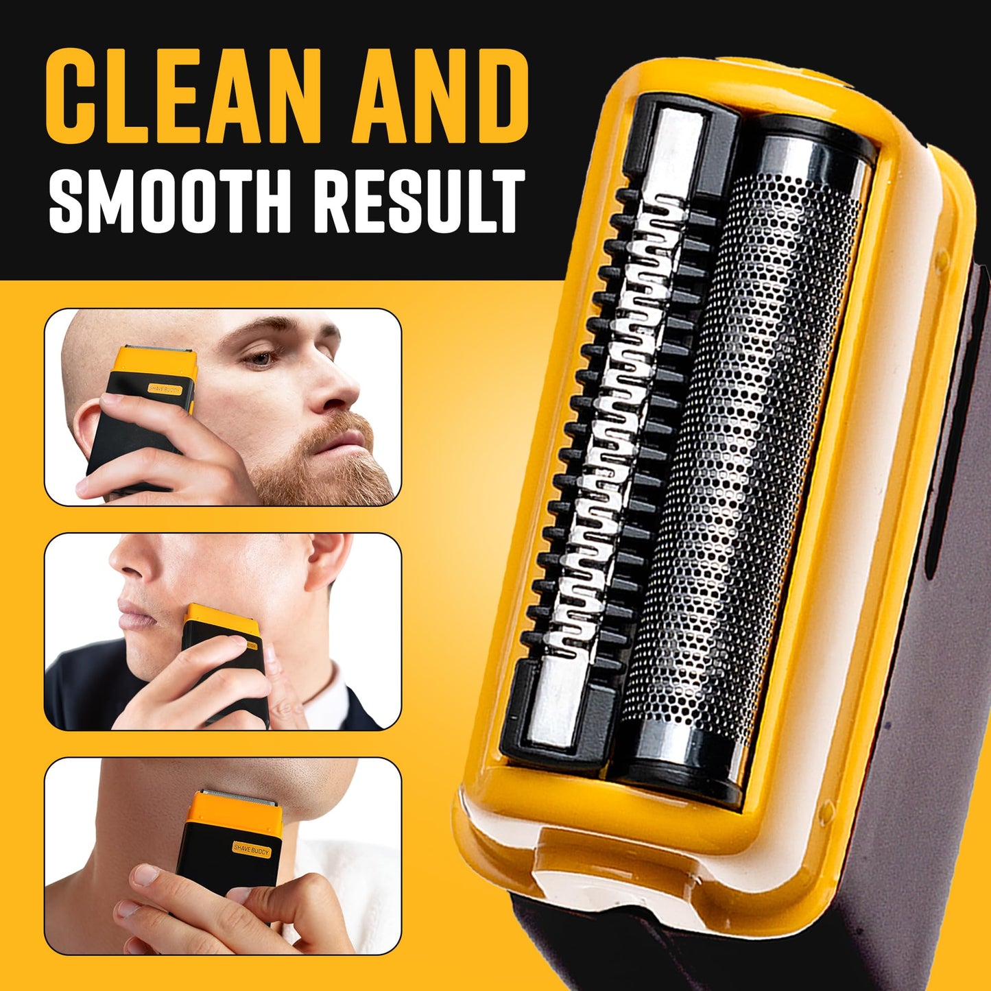 The Cut Buddy Shave Buddy, Compact Foil Electric Shaver for Face & Body, Maintains 5 O'Clock Shadow, Lightweight & Water Resistant, 1 Count - Black