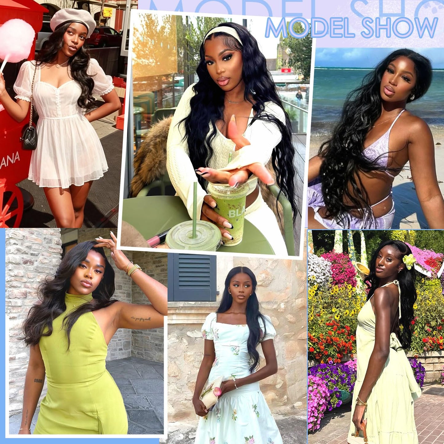 Huirslex 30 Inch Body Wave Lace Front Wigs Human Hair Pre Plucked 13x6 Lace Front Wig Human Hair 200% Density Body Wave Human Hair Wig 12A Body Wave Wig for Women Natural Black