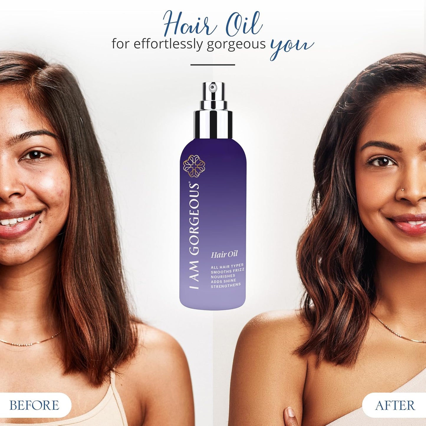 Gorgeous Hair Oil - Frizzy Hair Solution with Marula & Argan Oil | Lightweight Hydration for Curly, Damaged Hair