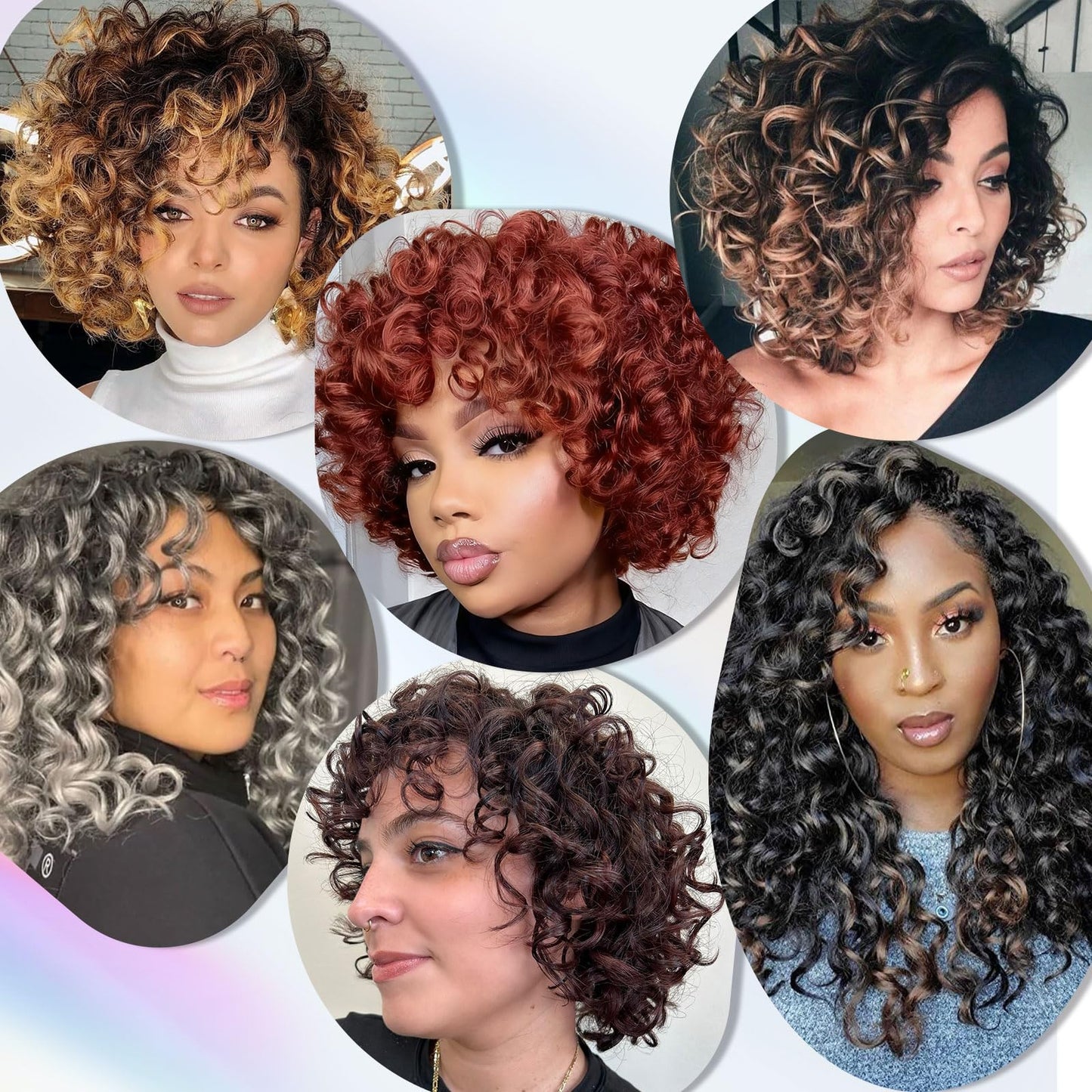 GoGo Curl Crochet Hair for Black Women Soft Prelooped Ocean Deep Water Wave Curly Crochet Tangle Free Crochet Braids Easy Install 7 Packs