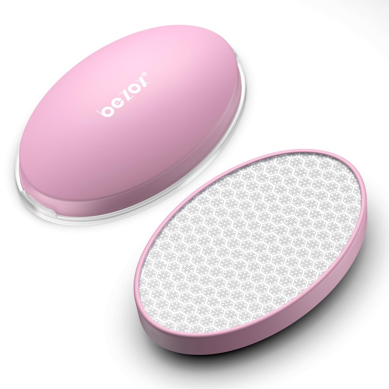 BEZOX Glass Hair Eraser, Magic Crystal Hair Removal Epilator for Full Body, Innovative Glass Body Hair Shaver for Travel, Gentle Exfoliation for Bikini, Legs, Arms, and Back - Pink