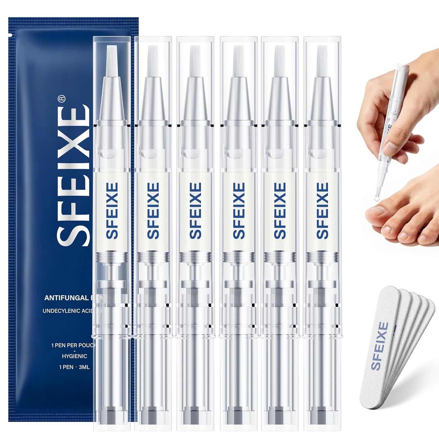 Toenail Fungus Treatment Pen - Extra Strength with 25% Undecylenic Acid | Nail Strengthener for Thick, Discolored & Ingrown Nails