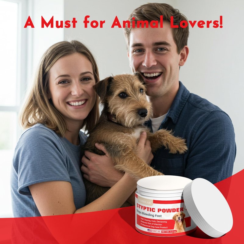 Styptic Powder for Dogs–Quick Stop Bleeding for Dogs Nails, Minor Cuts, Scratches–Blood Stop Powder with Herbal Support,Gentle & Sting-Free–5.3 oz Styptic Powder for Grooming,Vets,Pet First Aid Kits