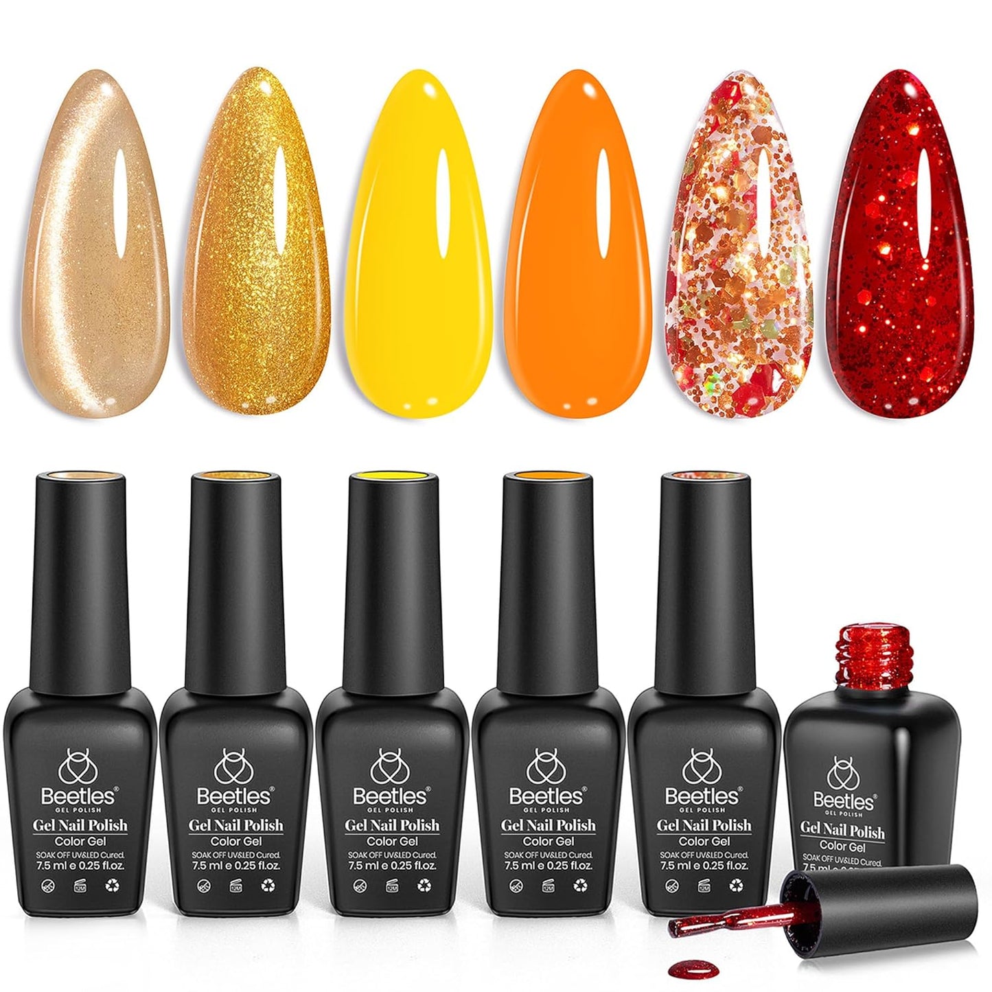 Neon Gel Nail Polish Set - 6 Vibrant Summer Colors | Sheer Translucent Effect for UV French Nail Art