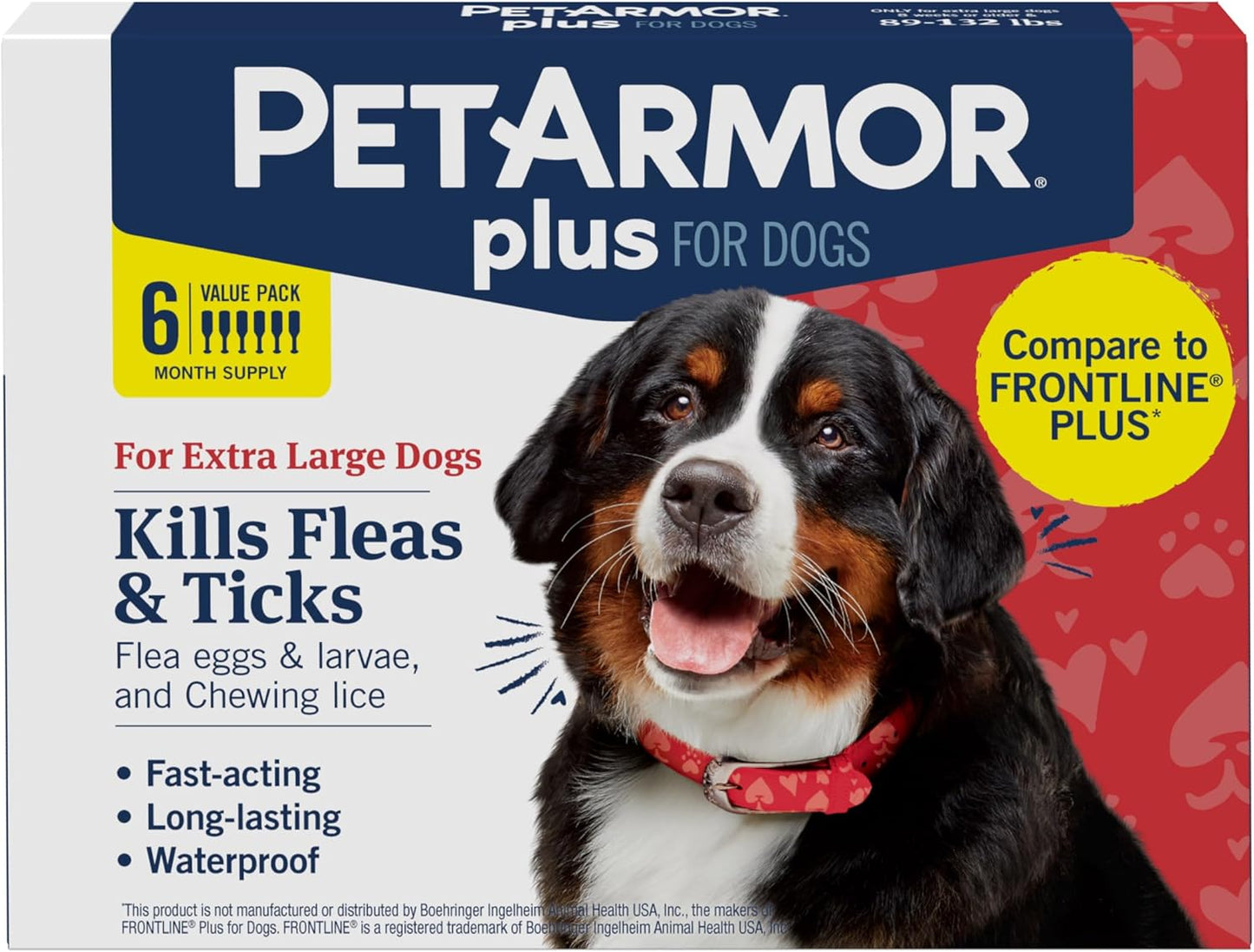 PetArmor Plus Flea and Tick Prevention for Dogs - Fast-Acting Waterproof Treatment | 3 Doses for Small Dogs (5-22 lbs)