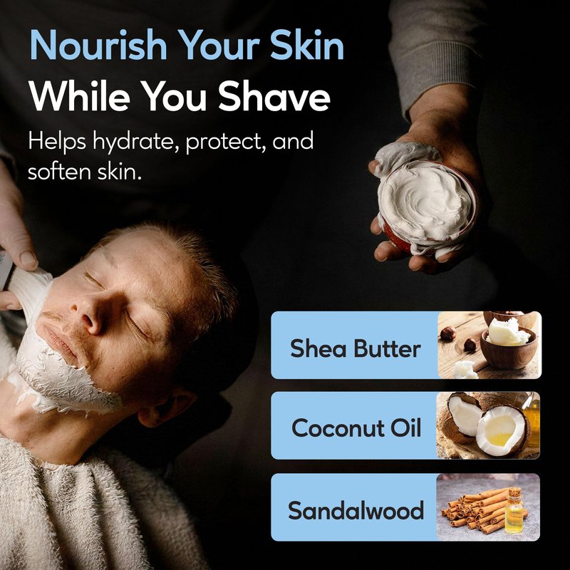 Henry Cavendish Sandalwood Shave Soap for Men & Women - Premium Quality, All Natural, moisturizing Shaving Puck made with Shea Butter & Coconut Oil for a Smooth Comfortable Shave. 4 Oz Puck Refill