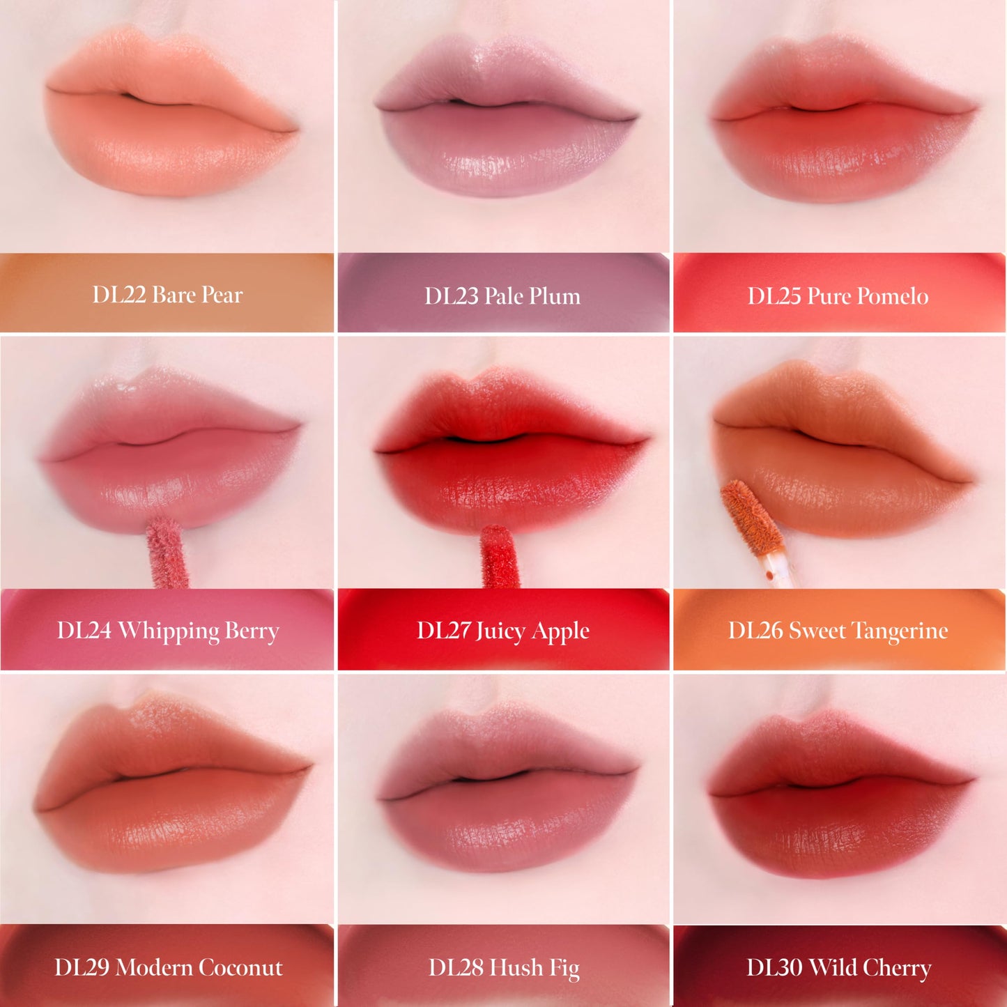 BLACK ROUGE, Double Layer Over Velvet Sweet Tangerine, DL28 Hush Fig – Korean Sheer Glow Velvet Lip Tint, Long Lasting, Non-Smudge, Vitamin C Infused, Hydrating, Jeju Tangerine Scent