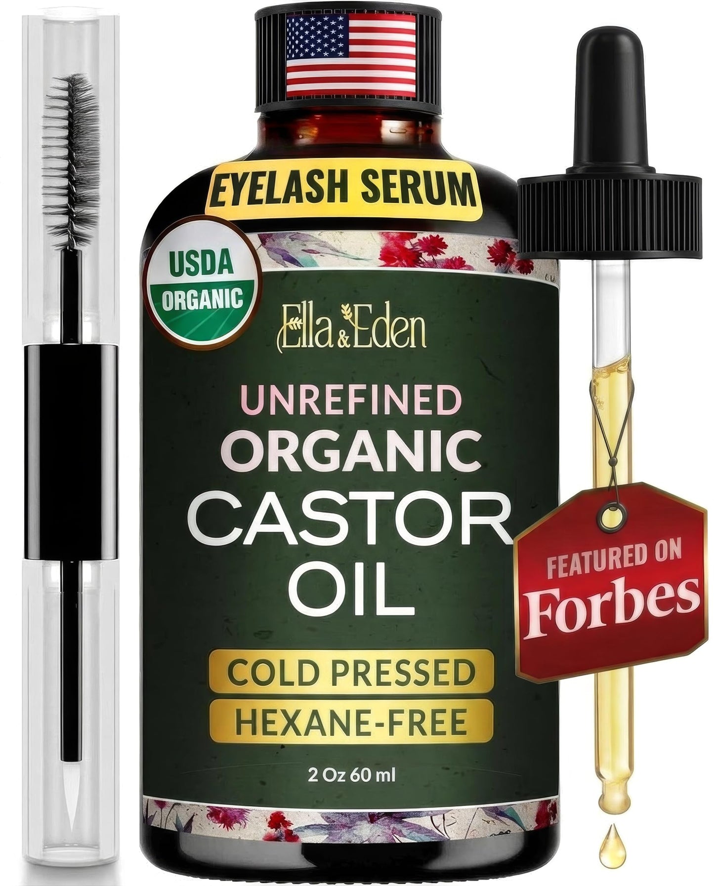 Ella & Eden 2 Oz Organic Castor Oil for Eyelashes