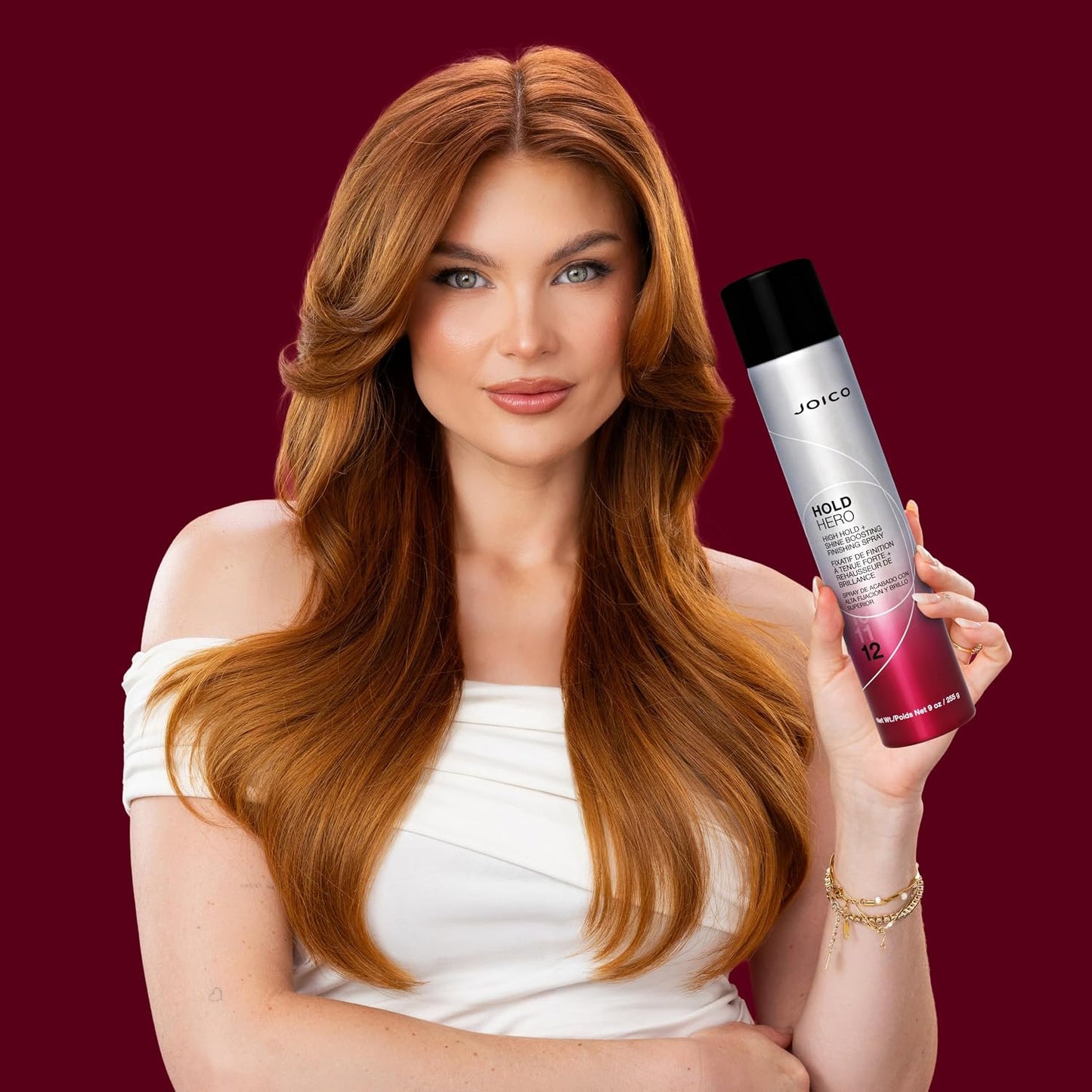 Joico Hold Hero Finishing Spray - High Hold & Shine Boost | Protects Against Heat & Humidity | 7-Day Hold