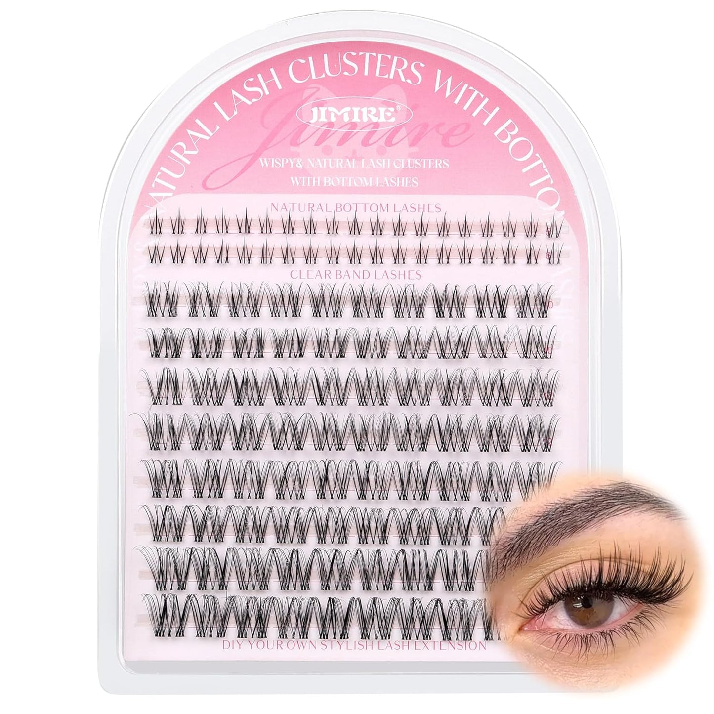 Manga Lash Clusters - Wispy Eyelash Extensions for Fox Eye Look | 10-16MM Pre-Mapped Anime Style