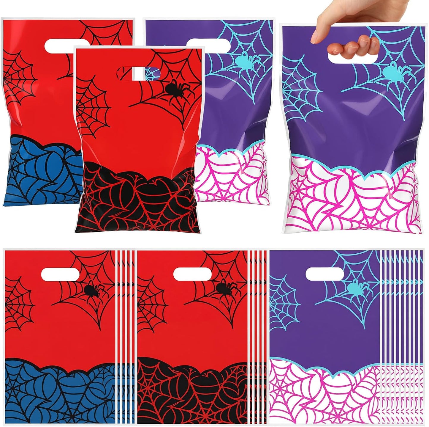 Spider Goodie Bags - 30 Pcs Cartoon Spider Candy Gift Bags | Birthday Party Supplies