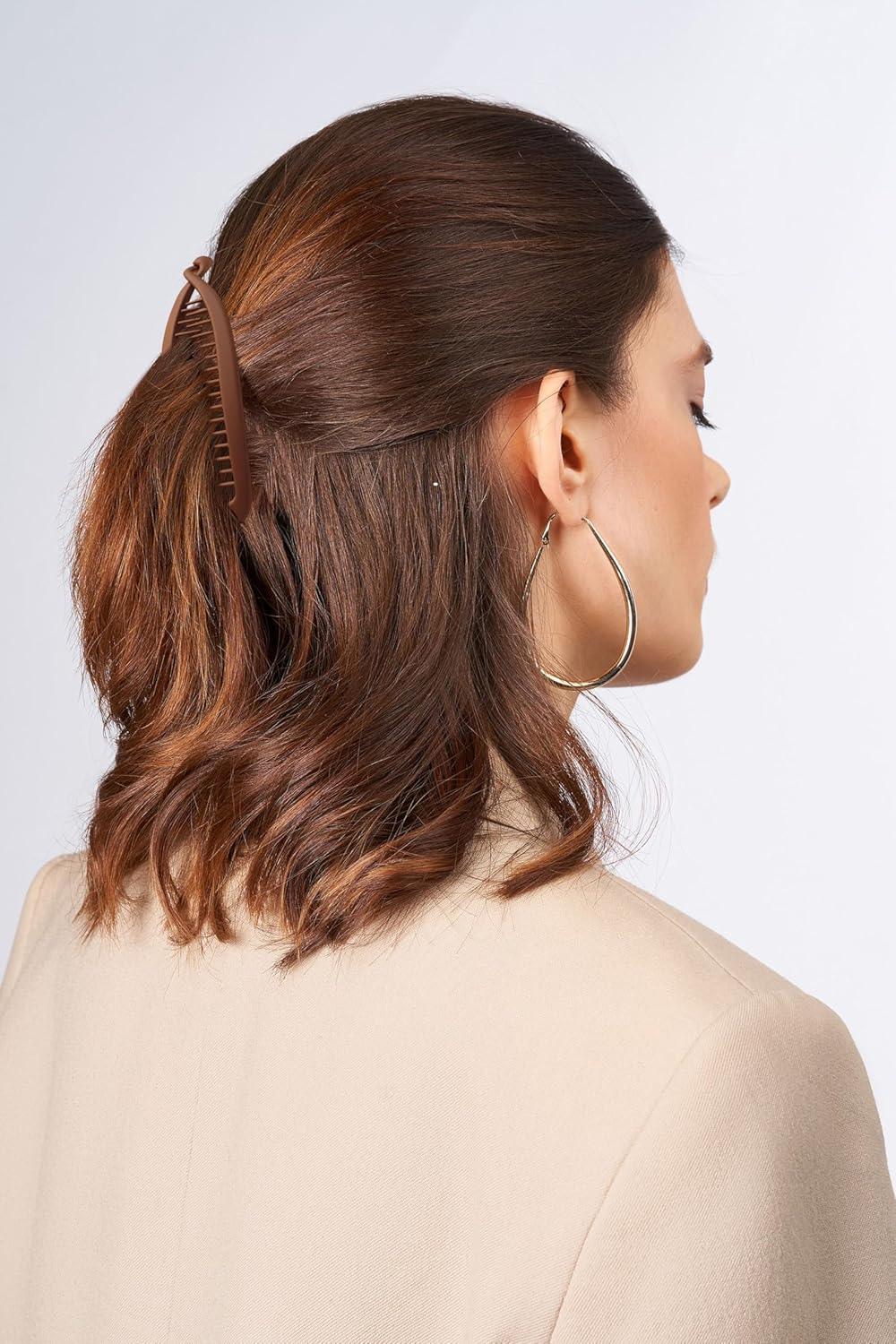 Banana Clips for Women - 2 Pcs Small Volumizing Claw Clips for Thin Hair | Retro Ponytail Bun Holders