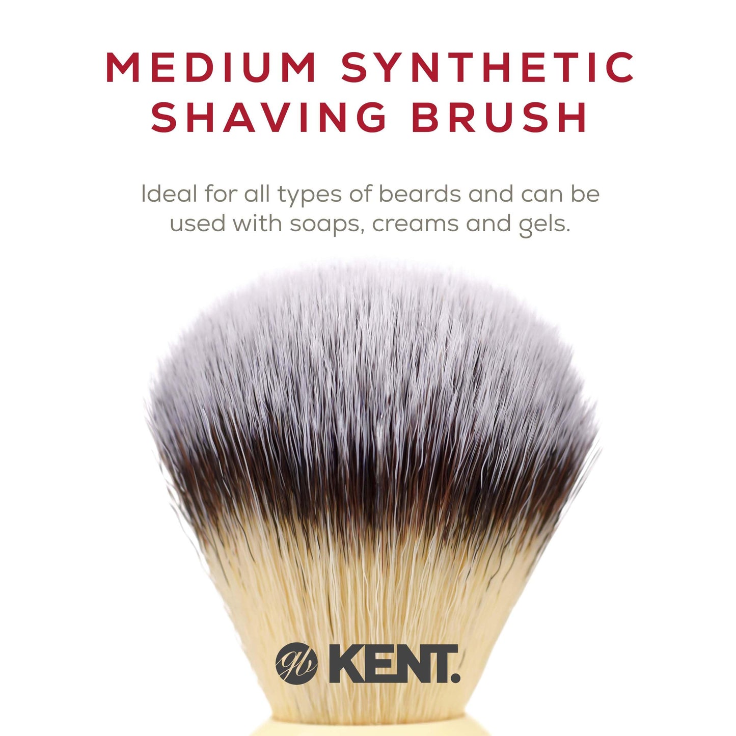 Kent BK2 Shaving Brush, Handcrafted Badger Brush and Mock Ivory Base Shave Brush, Shaving Brush for Shave Cream and Shaving Soap for a Perfect Lather, Kent Luxury Shaving Since 1777. Made in England