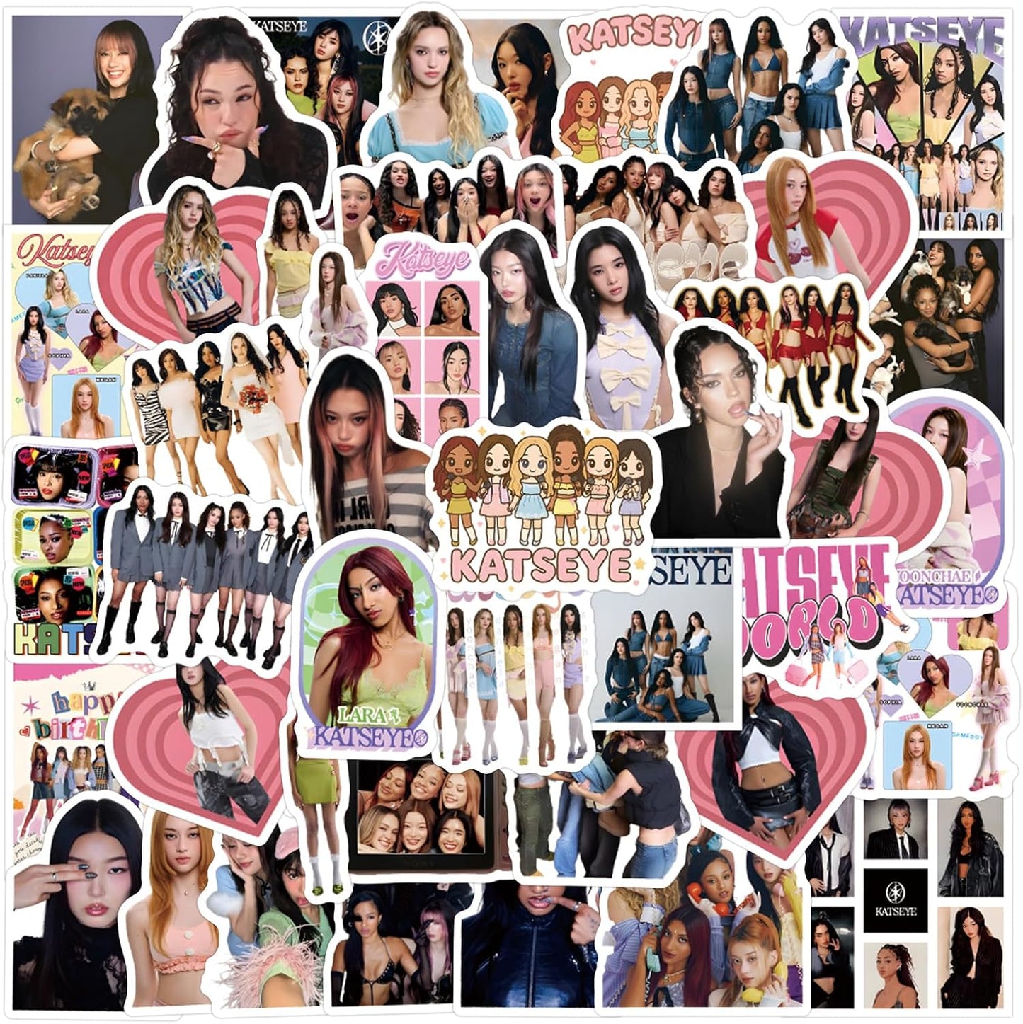 60pcs Kpop Idol Stickers - Waterproof Vinyl Stickers for Water Bottles, Laptops & Gifts for Fans