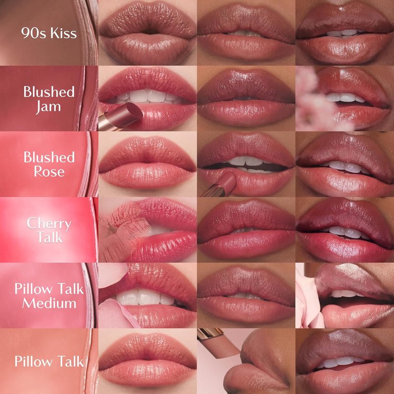 Charlotte Tilbury Pillow Talk Blush Balm Lip Tint - Long-Lasting, Hydrating Sheer Tint for Beautiful Lips | 24 HR Moisture