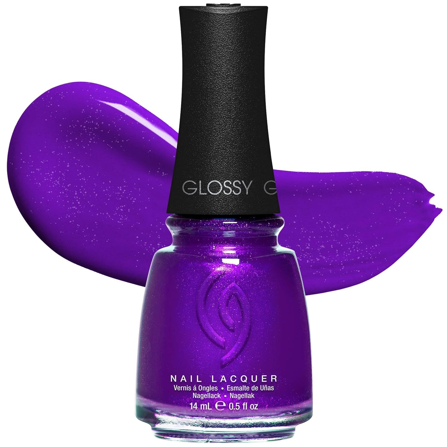 China Glaze Nail Lacquer - Moment in the Sunset Coral Pink Polish | Quick Dry, Chip Resistant, Shimmer Finish, 0.5 fl oz