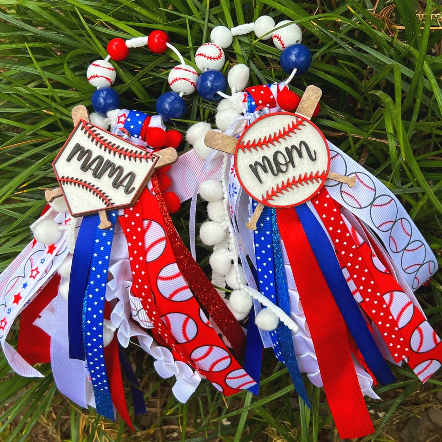 Nilyzit 2Pcs sports Baseball Keychains&Bogg bag Charms for Women