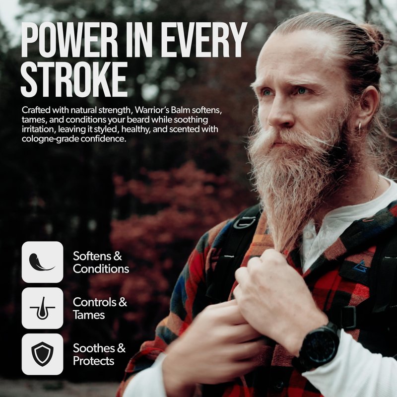 The Beard Struggle Warrior’s Beard Balm - Platinum Collection, Vanir's Wisdom - Non-Greasy Low-Hold Formula, Luxurious Cologne-Grade Fragrances 100% Natural and Plant-Based Ingredients - 50g