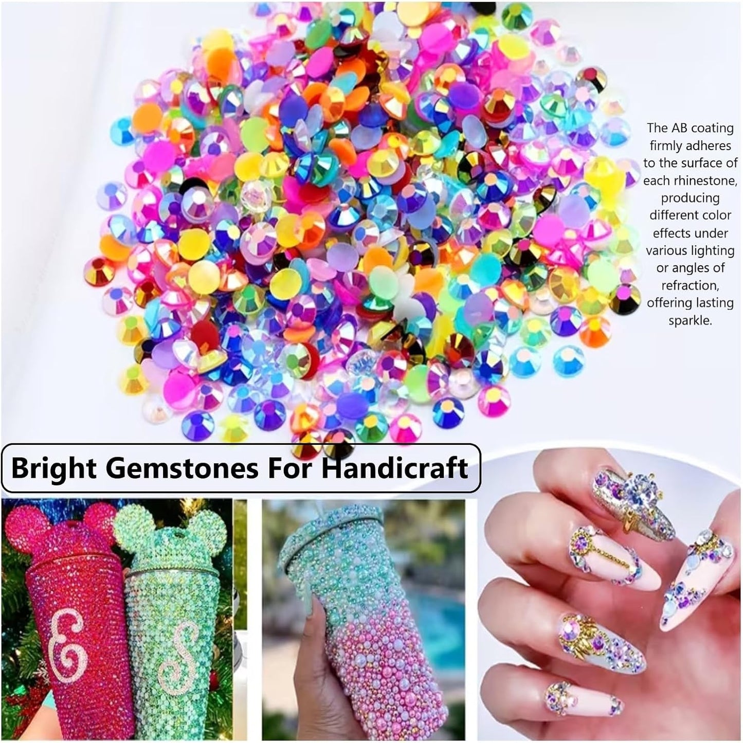 Bedazzler Kit - 3mm Rhinestones & Tools for DIY Projects | 24 Colors, Glue & Pen Included