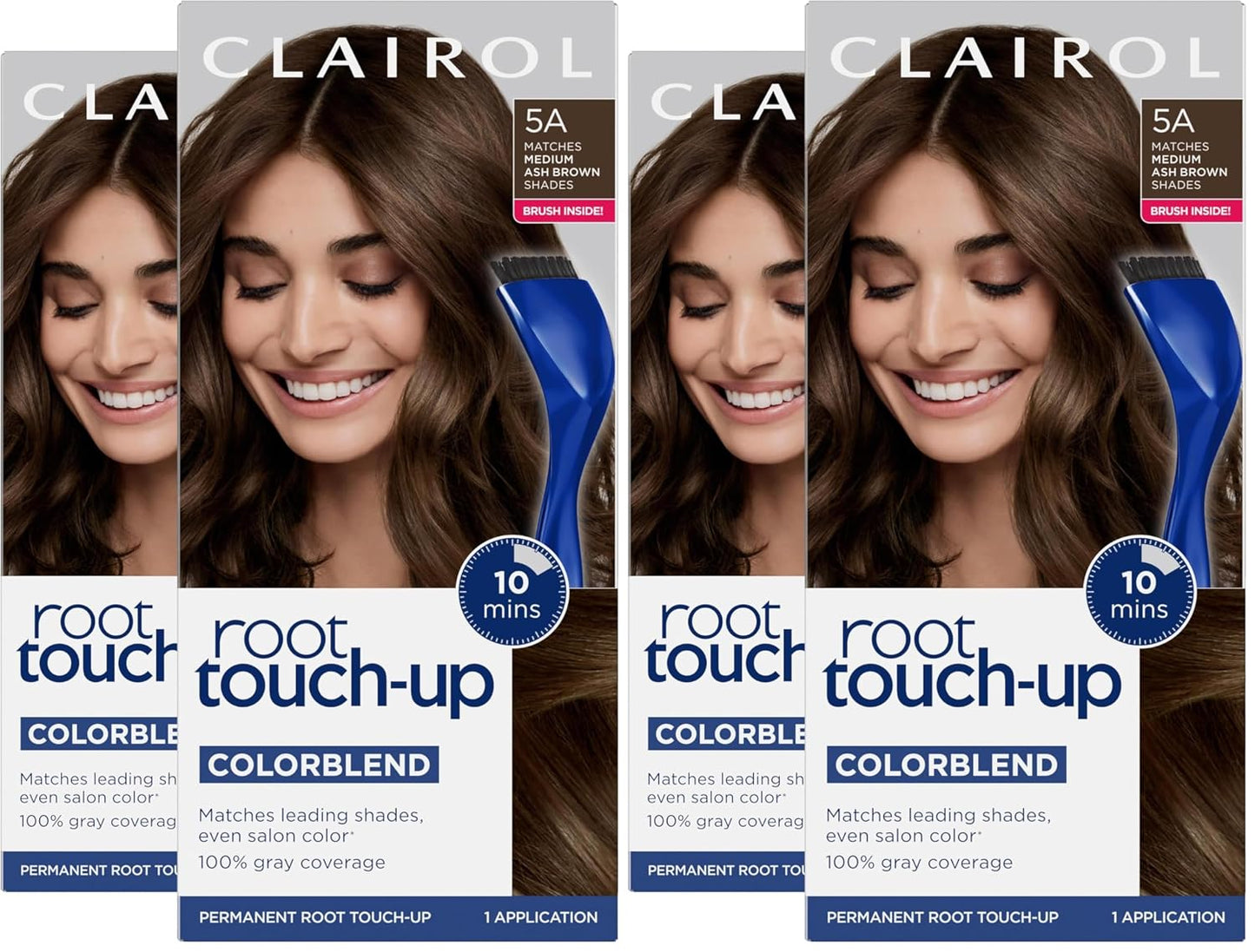 Clairol Root Touch-Up Permanent Hair Dye - 5 Medium Brown | 100% Gray Coverage, Easy Brush Application