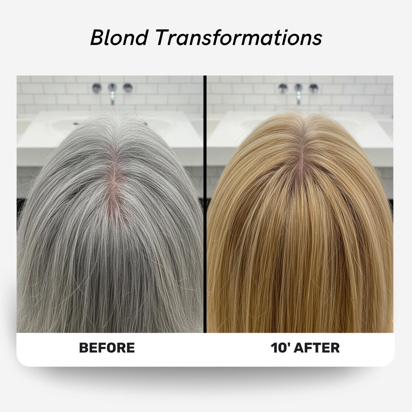 Polar Haircare - Blonde Dye Shampoo for Women and Men - Gray Coverage Color Cleanser, Semi-Permanent Golden Tone Kit, Light Color Wash, Quick Application Formula, Natural Looking Highlights 6.76 Fl Oz