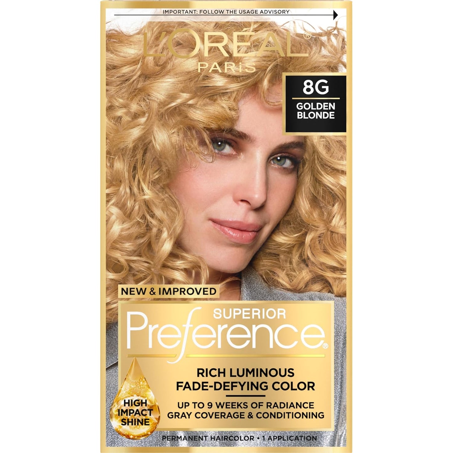 L'Oreal Paris Hair Color - Superior Preference Dark Ash Blonde 7A | Fade-Defying Permanent Dye for 9 Weeks of Radiance