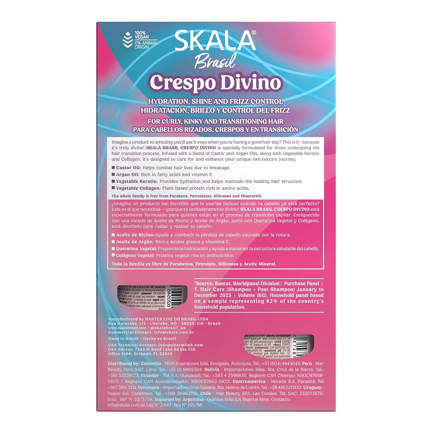 SKALA Kit Shampoo & Conditioner for Curly Hair - Hydrating Shine & Frizz Control | 10.9 fl oz Each