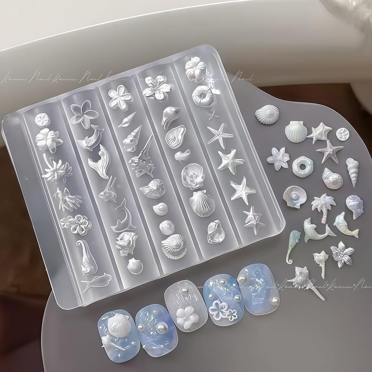 3D Sea Shell Nail Mold - Silicone Nail Art Tools for Summer Beach Ocean Charms | Perfect for Resin Crafts