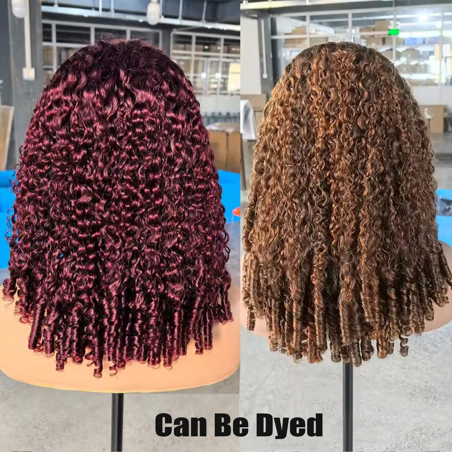 Burmese Curly Half Wig - 200 Density Human Hair | Beginner-Friendly 12 Inch Flip Over Design