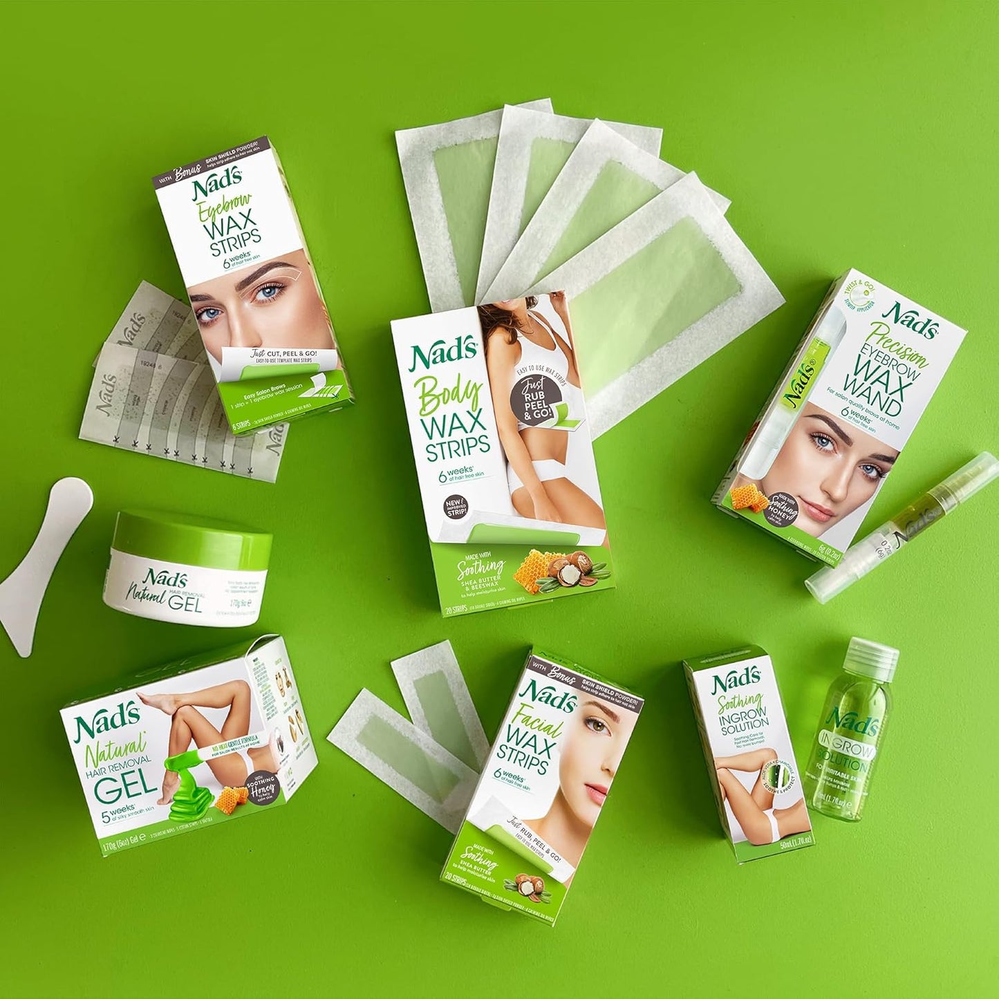 Nad's Facial Wax Strips - Fragrance-Free Hair Removal | 48 Count (Pack of 2)