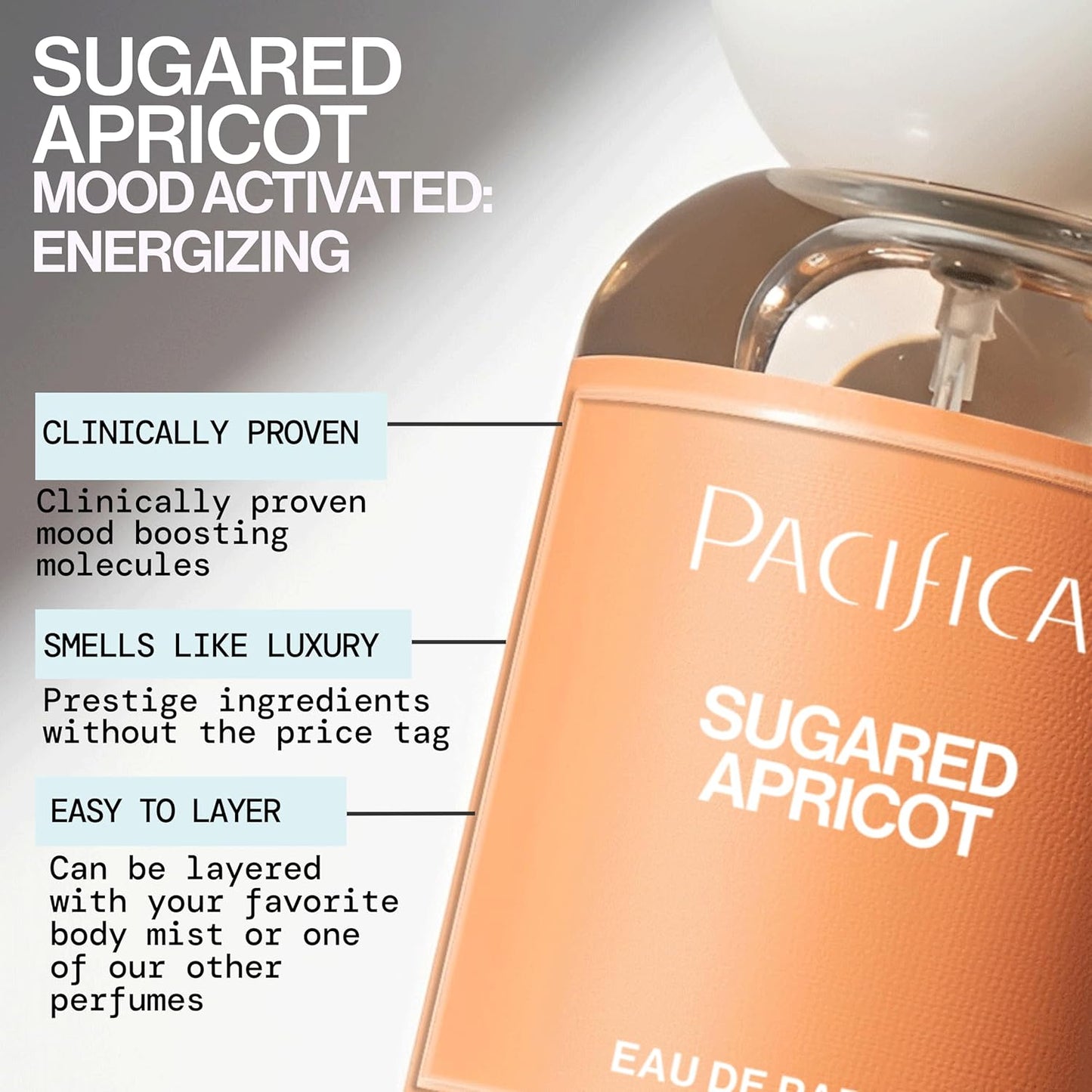 Pacifica Sugared Apricot Perfume for Women - Fruity Floral Eau de Parfum with Apricot, Peach & Jasmine | 1 Fl Oz
