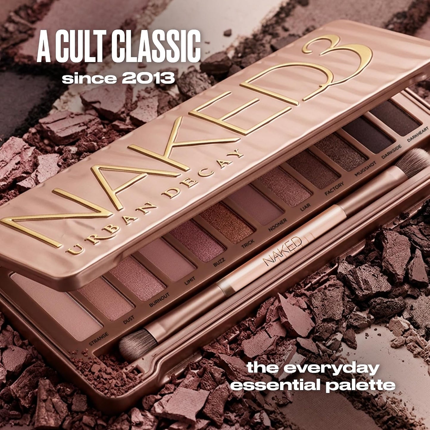 Urban Decay Naked 3 Eyeshadow Palette - 12 Soft Pink & Neutral Shades | Vegan, Cruelty-Free Makeup