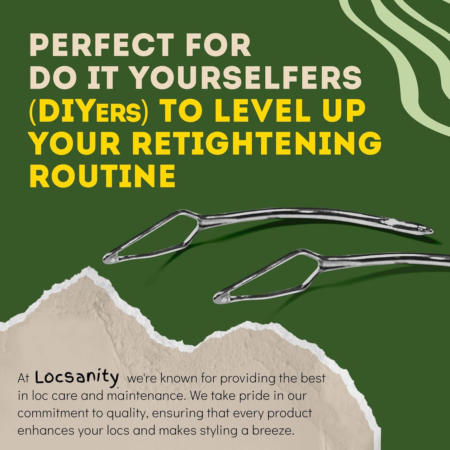 Interlocking Tool for Microlocs | Ergonomic Curved Retightening Tool for Dreadlocks & Sisterlocks - DIY Hair Maintenance Kit