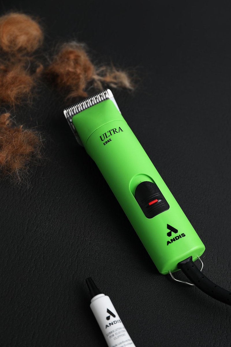 Andis Professional UltraEdge Super 2-Speed Detachable Blade Dog/Pet Clipper, Rotary Motor with Shatter-Proof Housing, Runs Calm & Silent, 14-Inch Cord, for All Dog Coats & Breeds, 120 Volts, Green