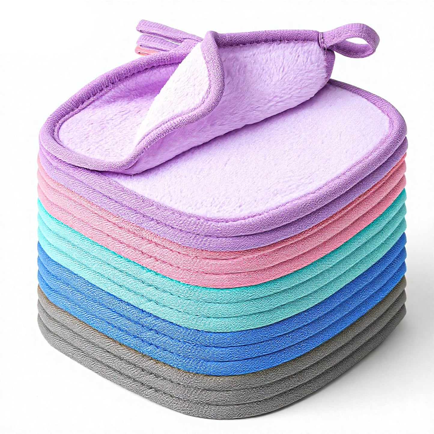 15 PCS Makeup Remover Cloths Pads Reusable Make up Removers Towels 6" Small Square Face Cloths Reusable Face Towels Erase Your Faces for Women, 6 X 6 Inch