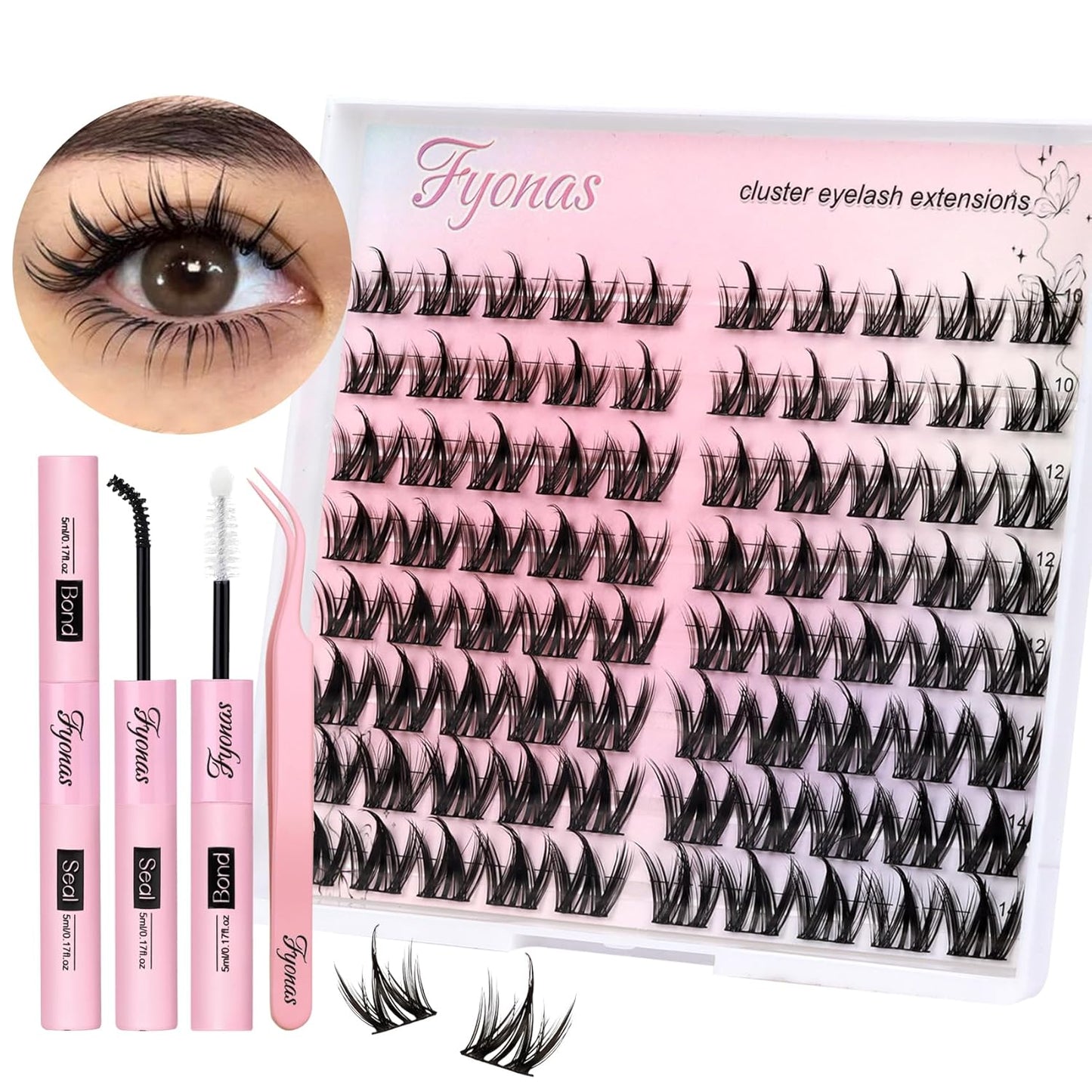Manga Eyelash Clusters - Spiky Individual Lashes for Volume & Cosplay | 80Pcs C Curl