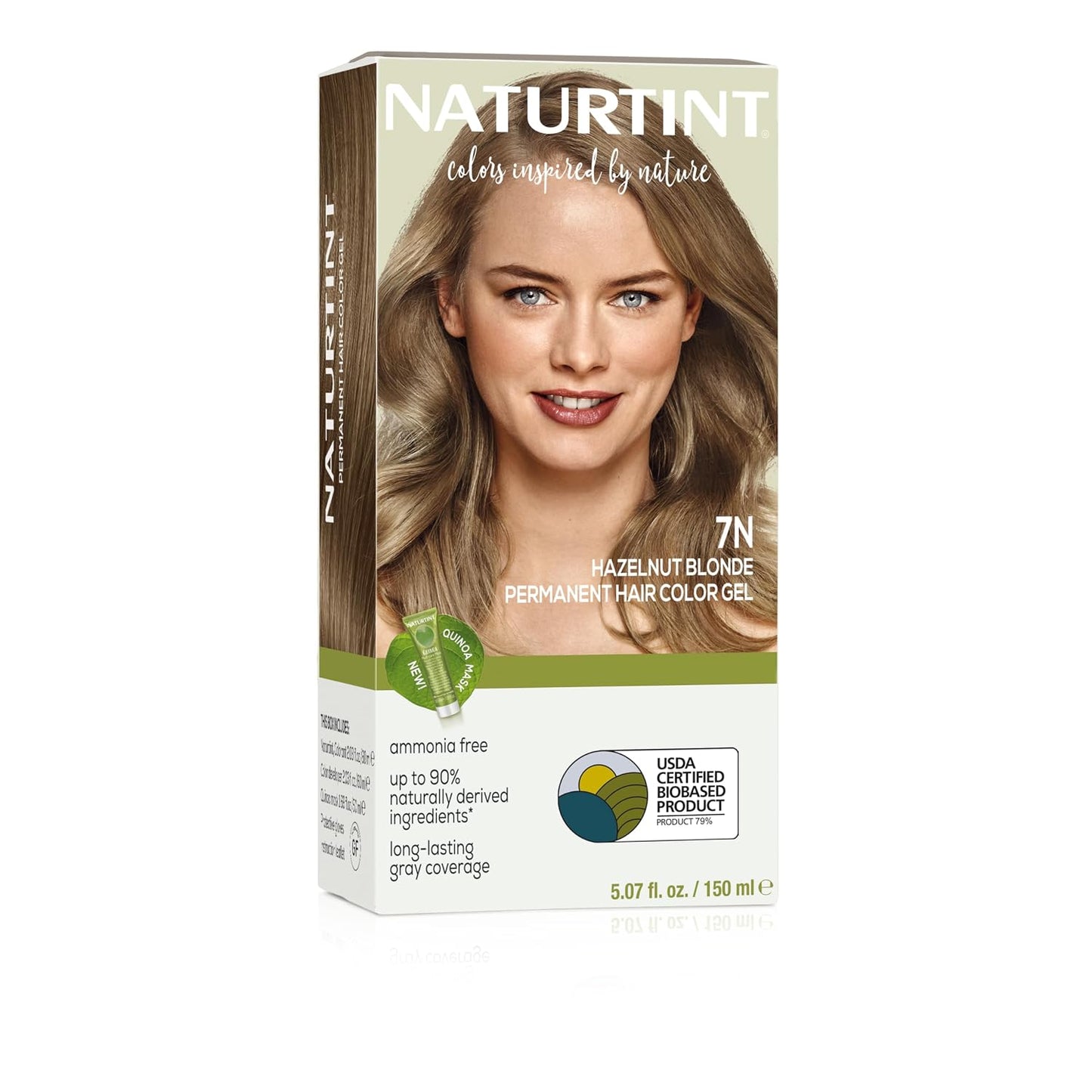 Naturtint 7N Hazelnut Blonde Permanent Hair Color | Ammonia-Free, Vegan, 100% Gray Coverage, Long-Lasting Results