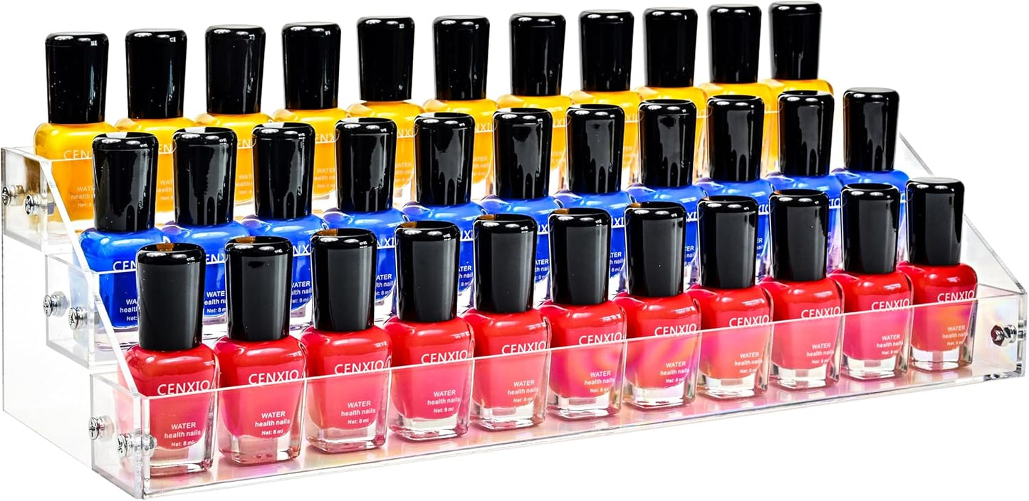 Acrylic 7-Tier Organizer Rack | Large Capacity Stand for Nail Polish, Essential Oils & Sunglasses
