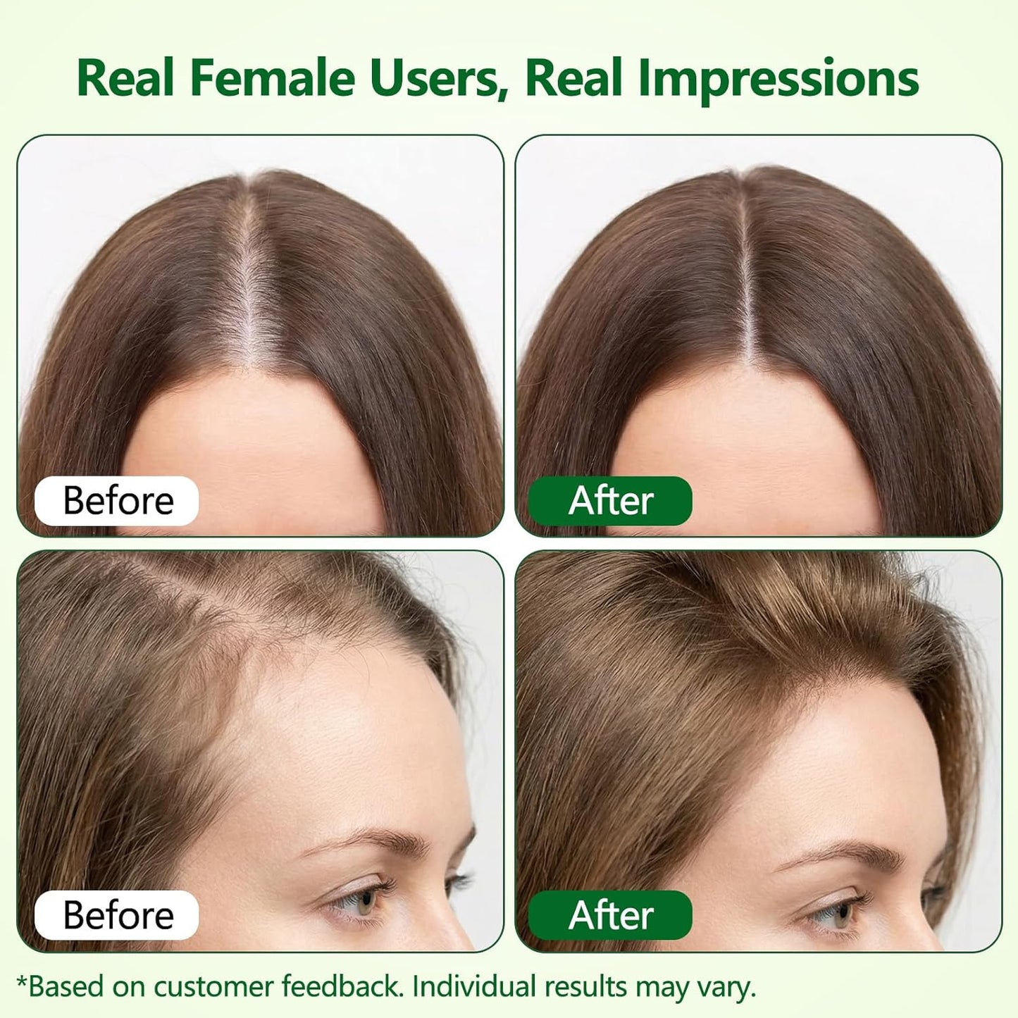 Hair Growth Serum Roll-On - Strengthens Roots & Reduces Shedding | 3% Rosemary, 2% Ginger, 0.85 Fl Oz (Pack of 2)