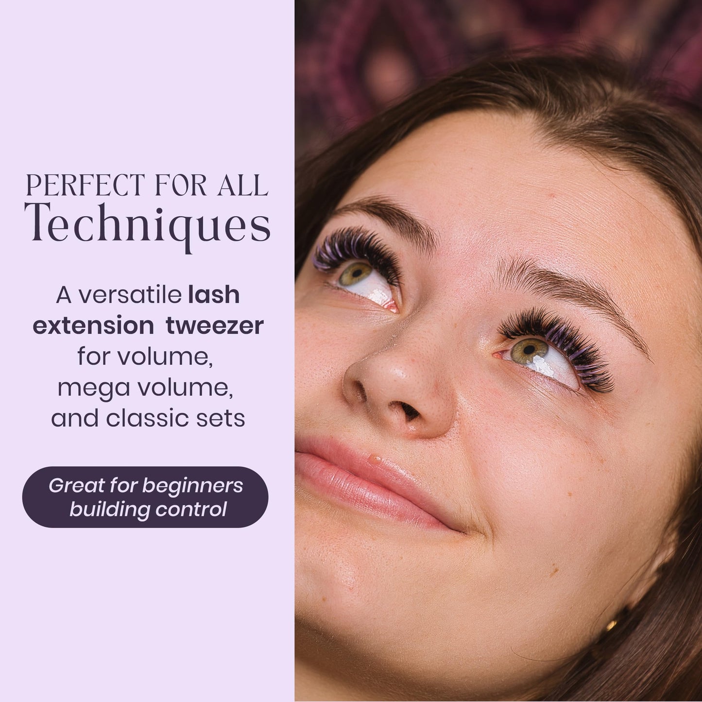 LivBay Lash Blue Magic Volume Lash Extension Tweezers, Stainless Steel Curved Tip Eyelash Extension Applicator Tool for Volume, Mega Volume & Classic Lashes, Professional Lash Artist Tool