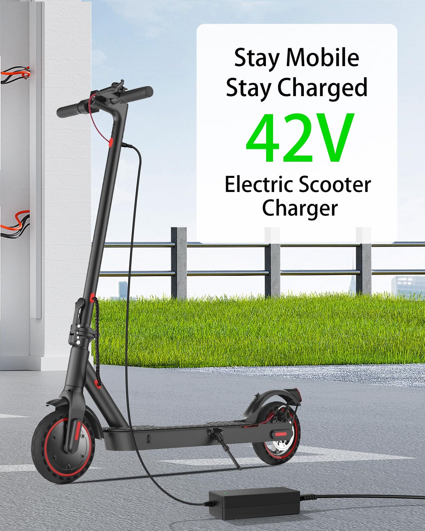 VHBW 42V for Hiboy Scooter Charger Compatible with Hiboy S2 Pro/S2 Lite/S2/KS4/KS4 Pro/NEX/NEX3/ Max/Max3/Max V2 36V Lithium-ion Battery