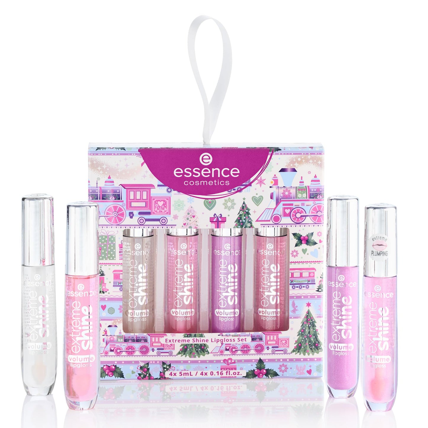 essence | Extreme Shine Volume Lipgloss Gift Set | 4 Shades in 1 Set | Stocking Stuffer for Beauty Lovers | Vegan & Cruelty Free | Free from Gluten, Parabens, Preservatives, Oil