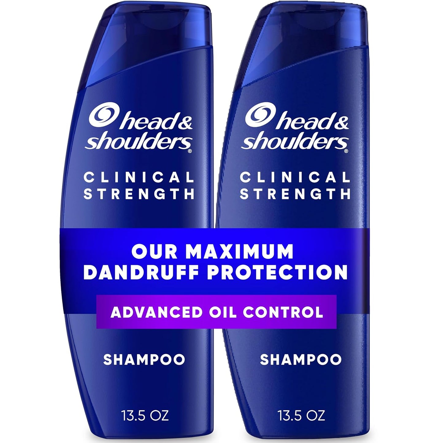 Head & Shoulders Anti-Dandruff Shampoo - Clinical Strength 1% Selenium Sulfide | Oil Control, 13.5 fl oz Each