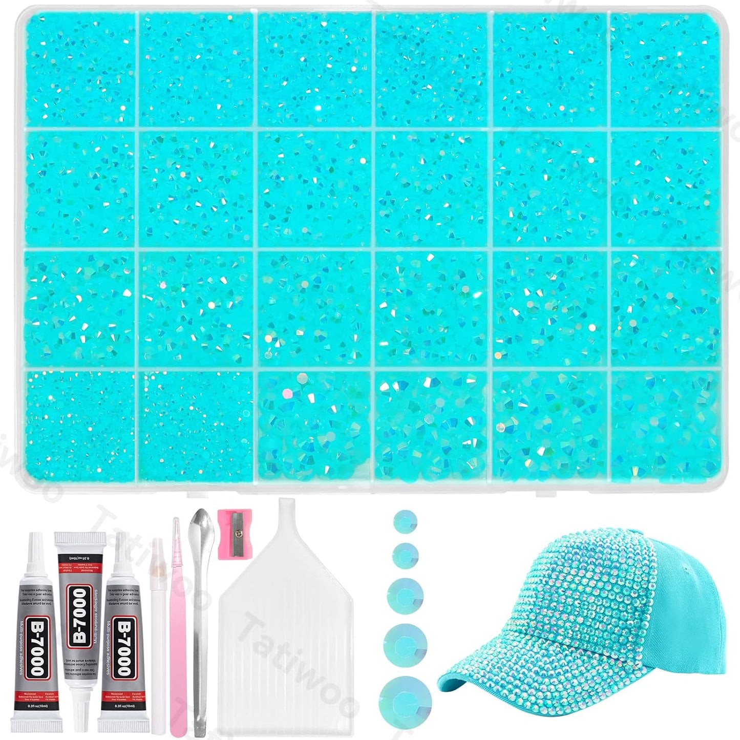 Light Pink Flatback Jelly Resin Rhinestones - 20000 Pcs Mix Sizes 2-6mm for Crafting & DIY Makeup Tumblers
