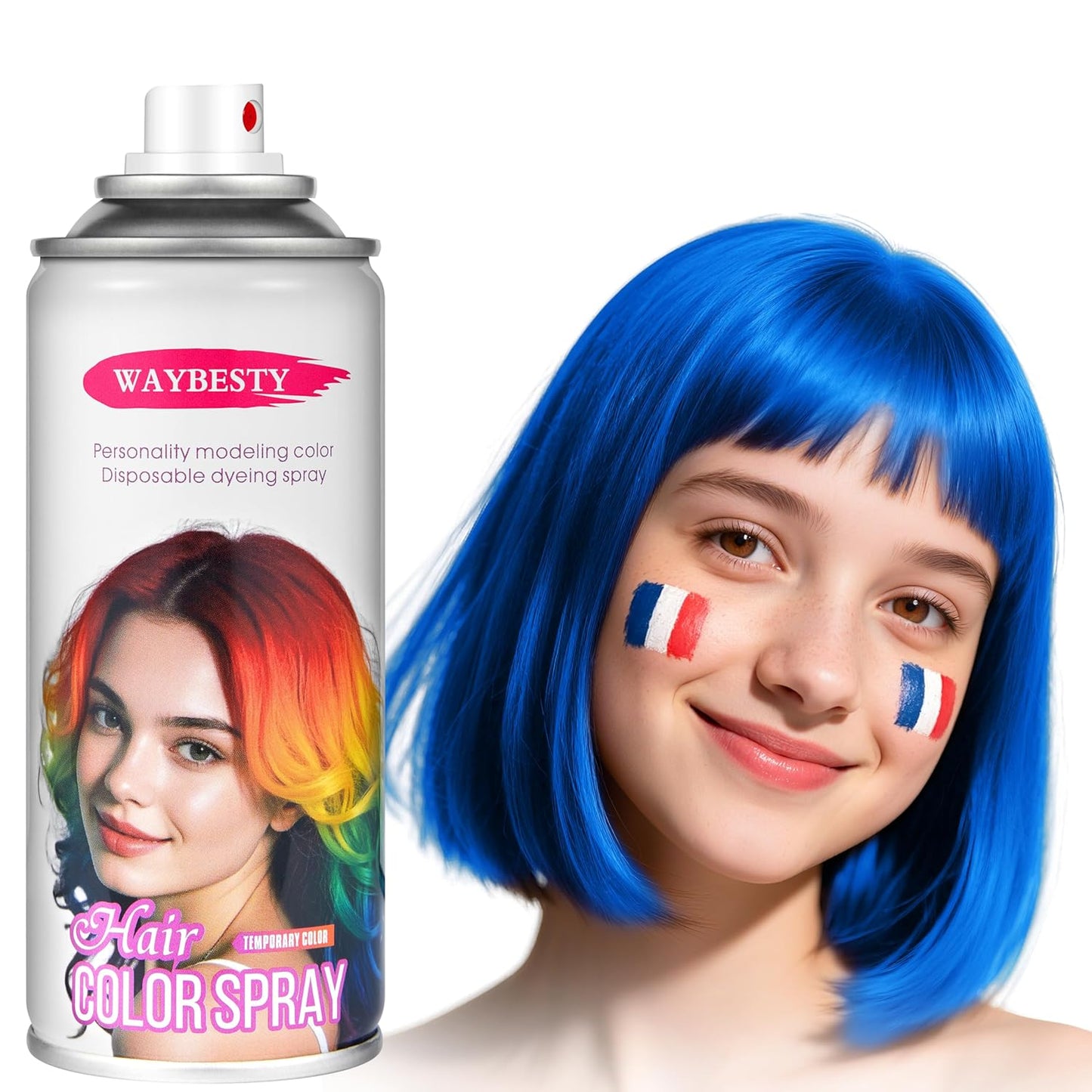 Temporary Black Hair Color Spray - Washable One-Day Dye for Kids, Women & Men | Ideal for Cosplay & Parties (120ml)