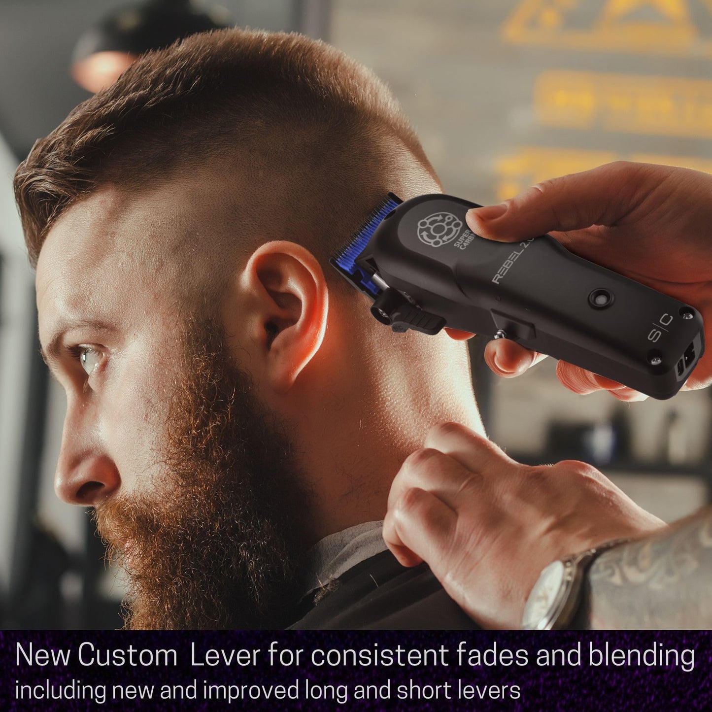 StyleCraft Rebel 2.0 Hair Clipper, Super C4RBN Motor with DLC and Ceramic Blades USB-C Rechargeable, Cord/Cordless Haircutting