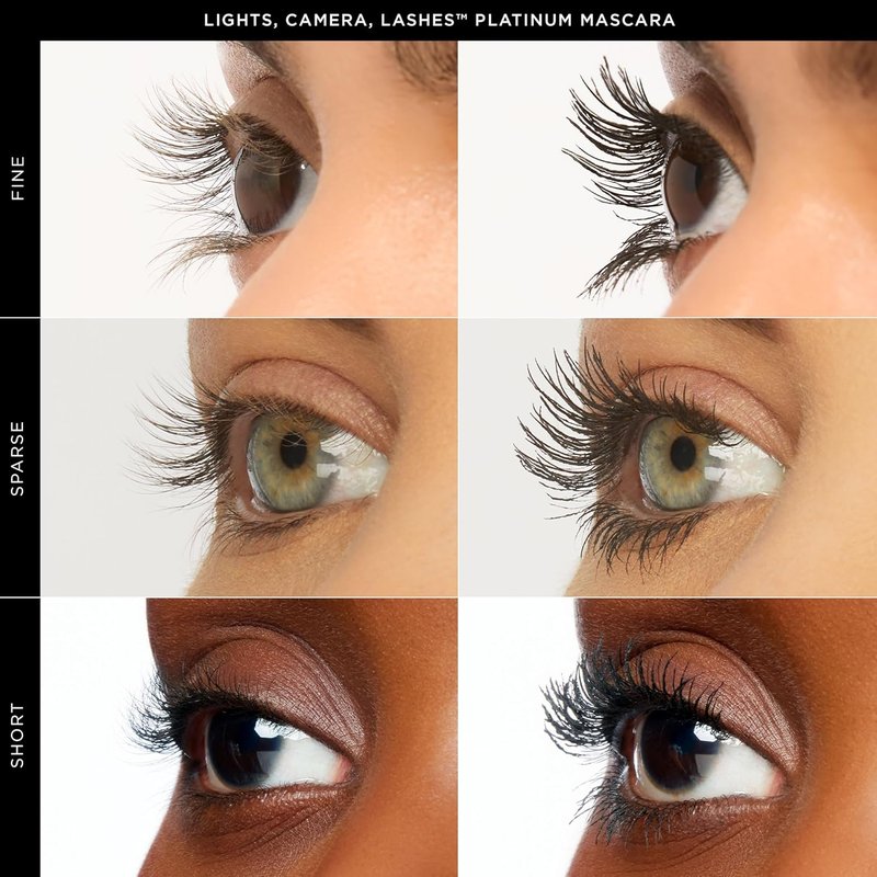 Tarte Lights, Camera, Lashes Platinum Volumizing Mascara - Black Tinted Peptide Lash Serum for Volume & Length, Smudge-Proof, Vegan