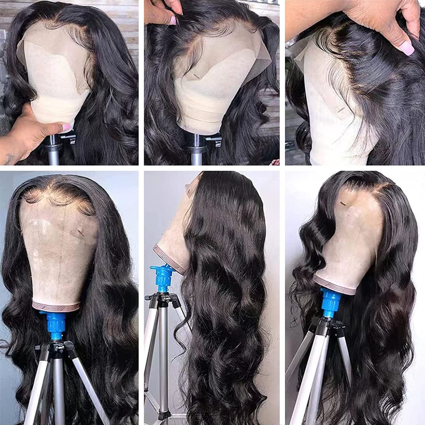 padise 30Inch 13X6 Lace Front Wigs Human Hair Body Wave 200% Density HD Transparent Lace Frontal Wigs Body Wave Pre Plucked Glueless Wigs Human Hair for Women With Baby Hair