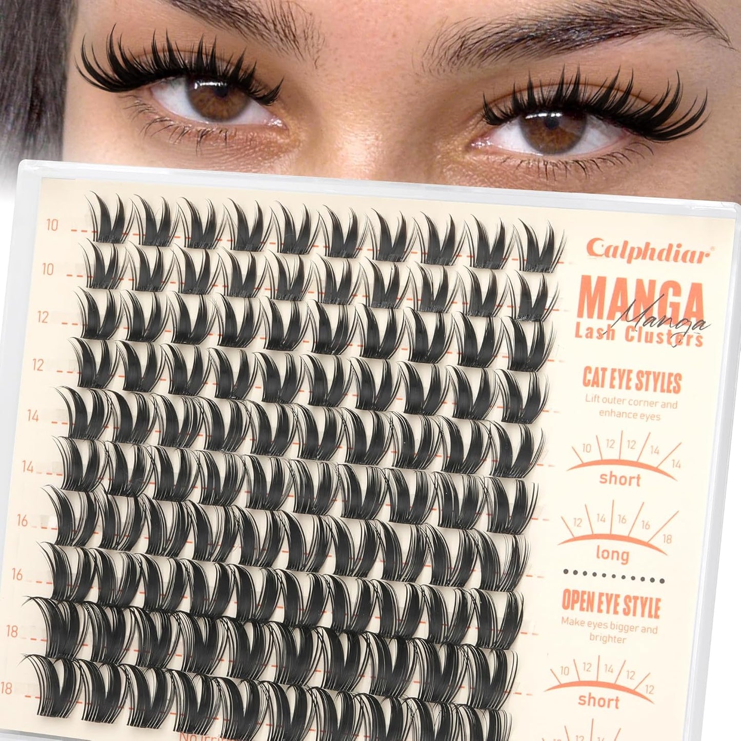 Spider Lash Clusters - DD Curl Eyelash Extensions for Natural Look | Fluffy & Wispy 10-16MM